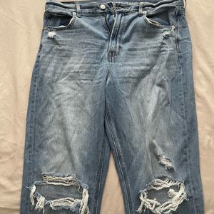 AE ripped mom jeans